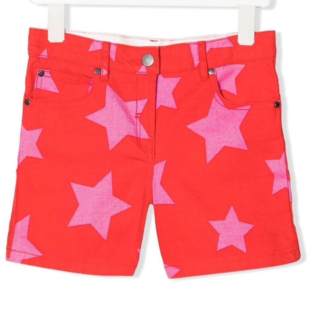 Stella McCartney Red and Pink Star Shorts